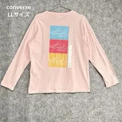 ♦︎コンバース バックプリント ロンT ピンク LL 長袖 Tシャツ レディースのサムネイル