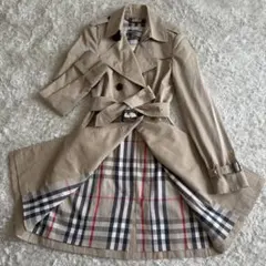 バーバリー ノバチェック レディース トレンチコート128CMS　YK burberry/バーバリー通販 | ロング チェックカラー トレンチコート