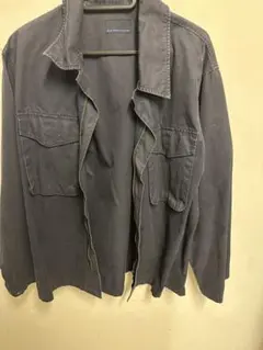 グレー コットン ミリタリージャケット