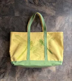 90-00s L.L.bean プリント トートバック トンボ柄 希少カラー L