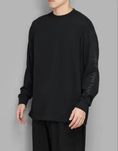 COMOLI コットンカシミヤ 長袖Tシャツ　サイズ３　ブラックのサムネイル