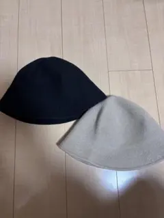 黒とベージュのバケットハット2点セット
