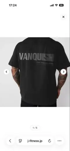 VANQUISH 黒 Tシャツ フィットネスのサムネイル