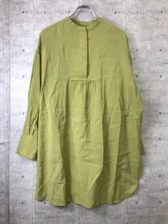 KBF 古着 ゆったり オーバーシルエット バンドカラー ブラウスチュニック