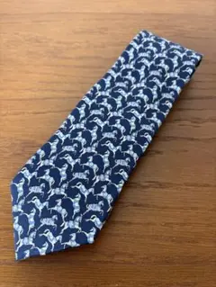 【サルヴァトーレフェラガモ】 ネクタイ ホース柄 馬柄　ビジネス スーツ シルク