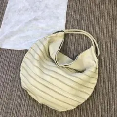 2WAY 大型レザーショルダーバッグL　アイボリー