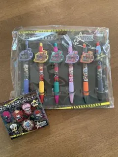 【新品】ポケモン スター団ボールペン6本セット ラバーキーホルダー