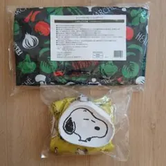 【未開封】DHCスヌーピー エコバッグ&カゴ型ショッピングバッグ