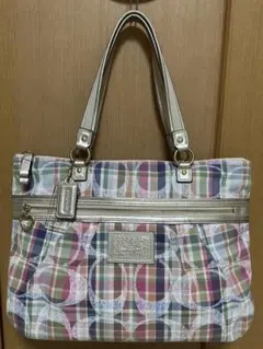 【極美品/激レア】COACH タータンチェックトートバッグY2K