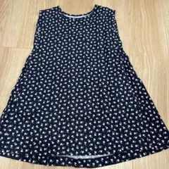 UNIQLO PAUL & JOE 花柄ノースリーブワンピース ネイビー　120