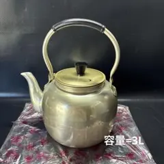 ④ツバメ印 当時物 昭和レトロ 幸川軽金属工業 アルミケトル 3L やかん