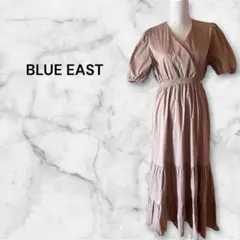 【新品未使用】タグ付き BLUE EAST 半袖ロングワンピース グレージュ Mのサムネイル
