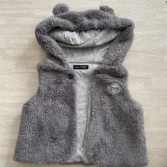 BeBe ベスト 80-90 グレー 秋冬服