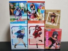 プライズフィギュア この素晴らしい世界に祝福を！アクア、めぐみん 6体セット