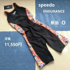 O 新品 speedo ENDURANCE 練習水着 厚生地 ハーフスパッツ 橙