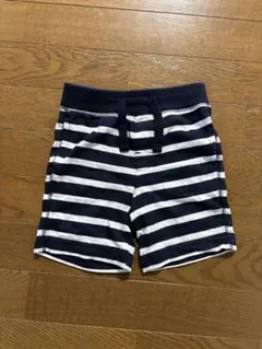 GAP ネイビーとホワイト ストライプ ハーフパンツ