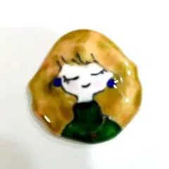 七宝焼No.901 女の子 帯留orブローチ 手作り