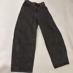 GU バレルレッグジーンズ　S レディース　08 ダークグレー