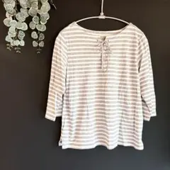 【新品未使用】Petit Honfleur 七分袖　ボーダー　Tシャツ　M