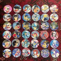 [昭和レトロ]聖闘士星矢　角めんこ　まとめ売り65枚 昭和レトロ]聖闘士星矢 角めんこ まとめ売り65枚