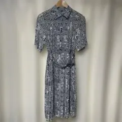 レディース　ワンピース　半袖　プリーツスカート　日本製