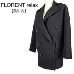 美品★フローレントリラックス　ダブルチェスターコート　L相当　高級　ウール100