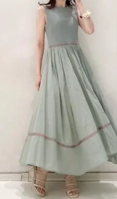 LILY BROWN リリーブラウン　ラインニットドッキングワンピース