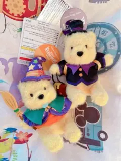 ディズニーハロウィーン くまのプーさん ぬいぐるみバッジ 2個セット