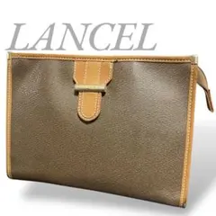 LANCEL ランセル クラッチバッグ セカンドバッグ ブラウン PVCレザー