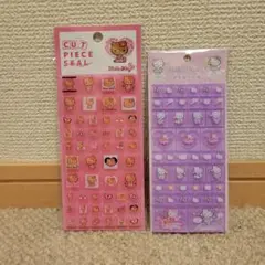 ハローキティ　タイルシール　カットピースシール　2枚セット