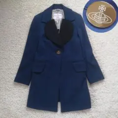 激レア　ヴィヴィアン　ハリスツイード　ラブ襟　ベロアオンブレコート　オーブボタン 2025年最新】ヴィヴィアンウエストウッド コート ラブの人気