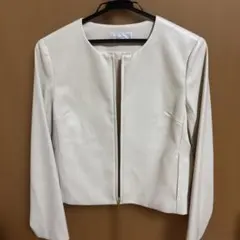 index ノーカラージャケット M アイボリー