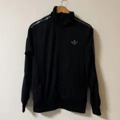 adidas 黒　スリーストライプ　トレフォイル　アディダス　ジャージ