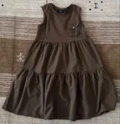 COMME CA ISM ノースリーブワンピース ブラウン 130cm