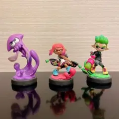 中古 amiibo splatoon2 ボーイ＆ガール＆イカ3体セット