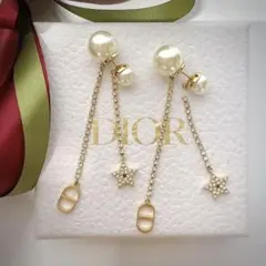 正規品Christian Diorディオールピアス両耳　フェイクパール　ゴールド