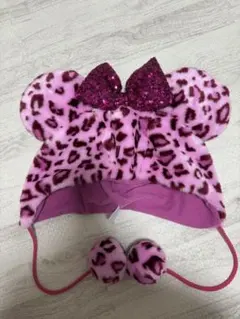 ディズニー ファンキャップ ヒョウ柄 レオパード ミニー ピンク