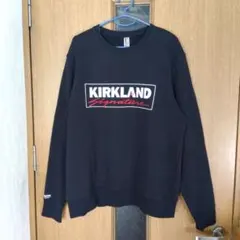 コストコ Kirkland ブラック トレーナー クルーネック オーバーサイズ
