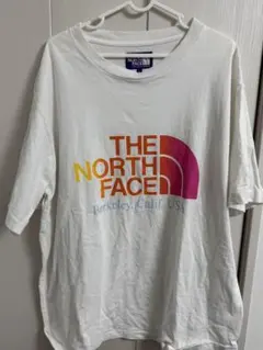 THE NORTH FACE パープルレーベル logo Tシャツ 白