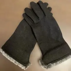 【新品】ブラックファー付きグローブ　手袋