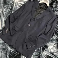 美品 クレストブリッジ ブラックレーベル モヘヤ混 J∞QUALITY 紺ブレ