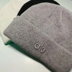 alo グレー ニット帽