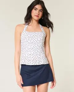 Hollister ホリスター ドット柄 ホルターネック トップス