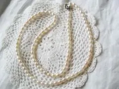 淡水パールロングネックレス
