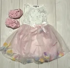 SPUNKYKIDS ベビードレス ピンク・ホワイト