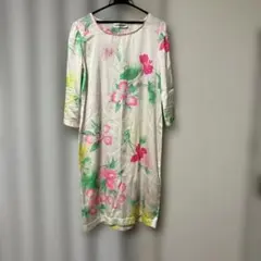 YOKANG 半袖ひざ丈ワンピース 花柄 カラフル - メルカリ