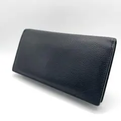 希少 カミーユフォルネ 高級レザー 牛革×クロコ 長財布 ブラック 美品のサムネイル