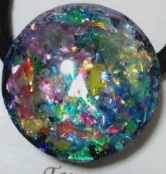 ハンドメイド ヘアゴム レジン☆ キラキラ オーロラ L ★ カラフル きらきら