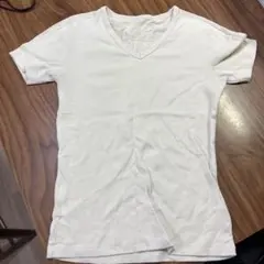 COMMERCIALISM アイボリー Vネック Tシャツ