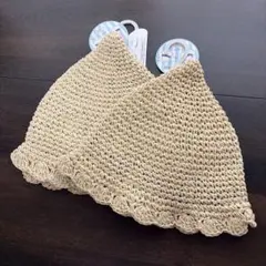 キッズ 麦わら帽子 52cm 折りたたみ可能